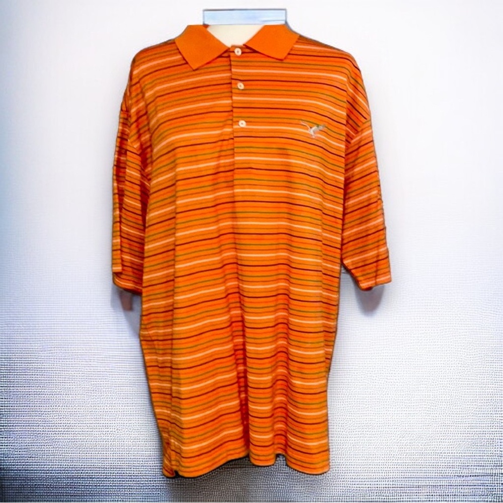 Fairway & Greene Men’s Polo - Carnegie Abbey Golf & Country Club • Large Orange